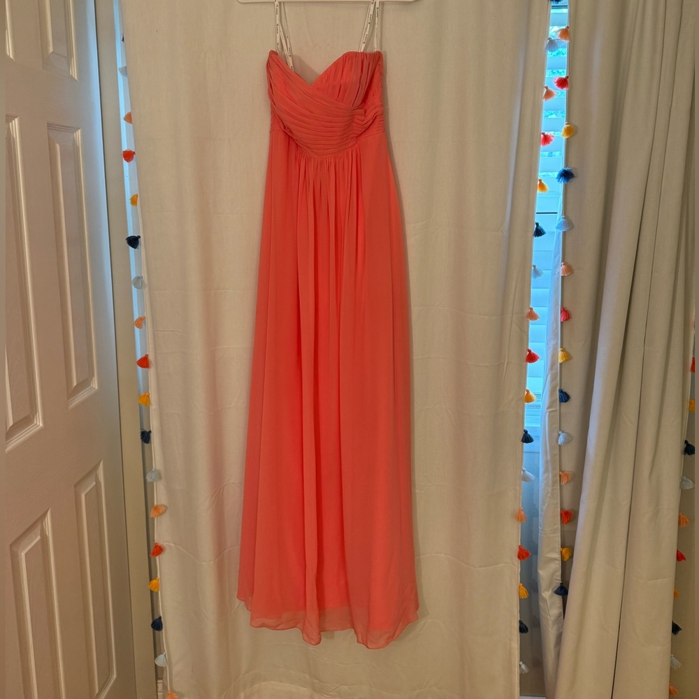 Elegant Coral Maxi Dress